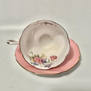 Paragon Tea Cup Saucer By Appointment To Her Majesty The Queen Pink Floral